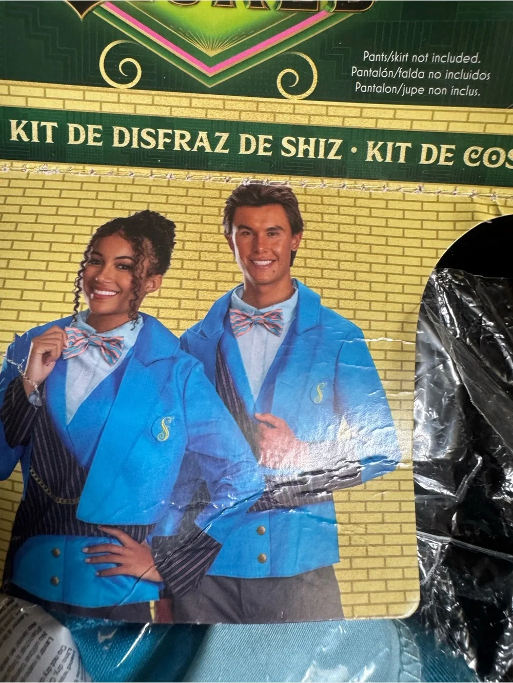 WICKED Shiz Costume Kit Girls,Mens Blue School Uniform Jacket size 14+